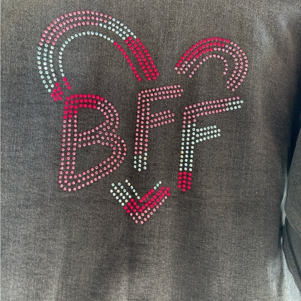 Kids Billiblush Denim Button-Up Shirt/Light Jacket Pink Buttons Bedazzle on Back - Picture 3 of 10